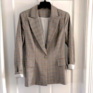 Stylish Plaid Blazer